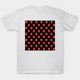 Wild Strawberries - Black T-Shirt